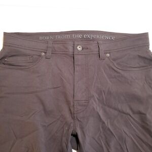 PrAna Brion Hiking Pants Mens 36 (37x31.5) Black Slim Fit Stretch